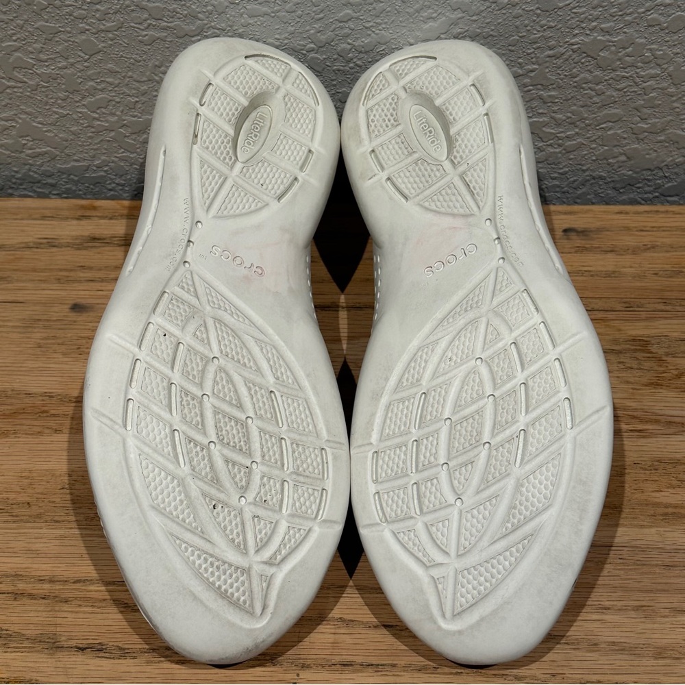 CROCS LiteRide Pacer Women's Lace Up Sneakers‎ Size 9 White - Picture 7 of 10